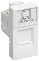 Розетка компьютерная для кабель-канала IEK Праймер 1-м. 1 мод. RJ45 5е белый картинка